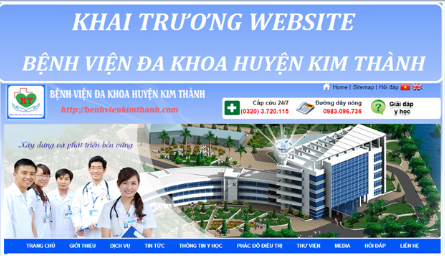 Khai trương website bệnh viện Đa khoa huyện Kim Thành