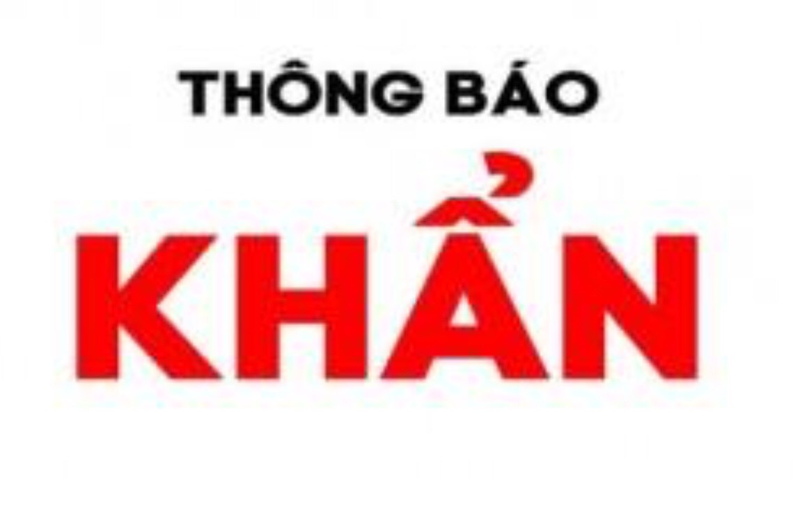 THÔNG BÁO KHẨN