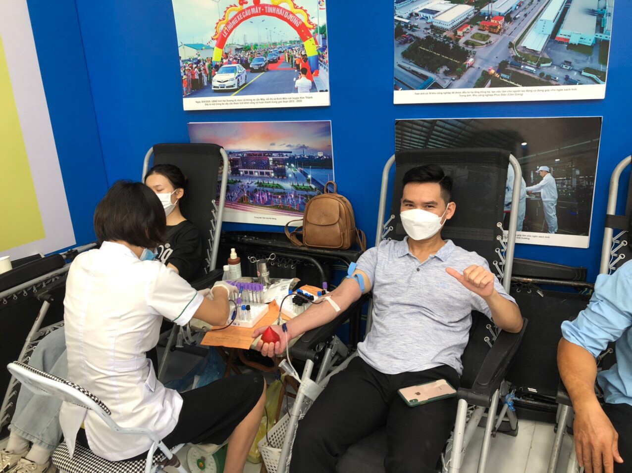 Chi đoàn TTYT Kim Thành tích cực tham gia hiến máu tình nguyện