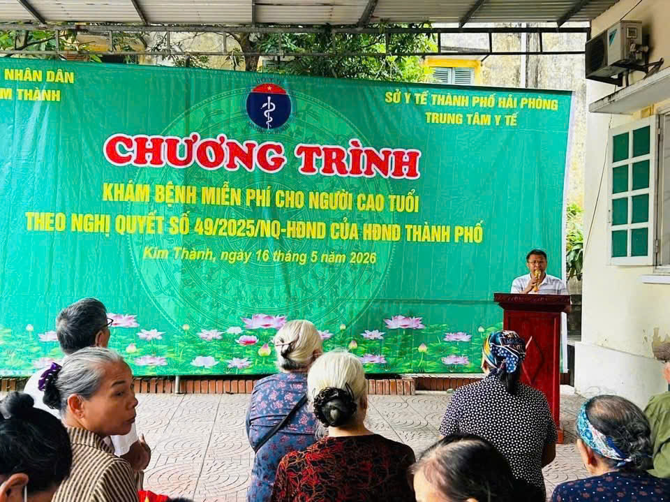 TRUNG TÂM Y TẾ KIM THÀNH PHỐI HỢP VỚI TRẠM Y TẾ XÃ KIM THÀNH TỔ CHỨC CHƯƠNG TRÌNH KHÁM SỨC KHỎE MIỄN PHÍ THEO NGHỊ QUYẾT 49/2025/NQ-HĐND