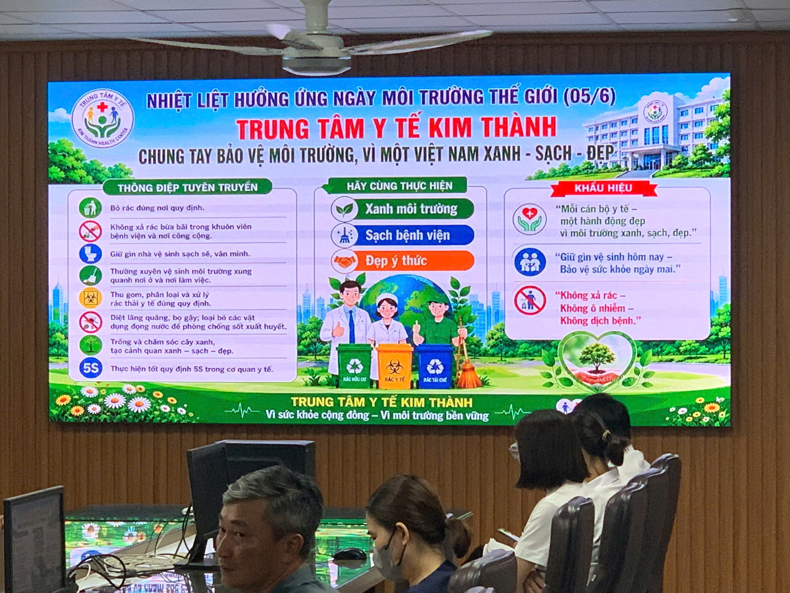 TRUNG TÂM Y TẾ KIM THÀNH PHÁT ĐỘNG PHONG TRÀO THI ĐUA “TOÀN DÂN CHUNG TAY BẢO VỆ MÔI TRƯỜNG, VÌ MỘT VIỆT NAM XANH - SẠCH - ĐẸP”